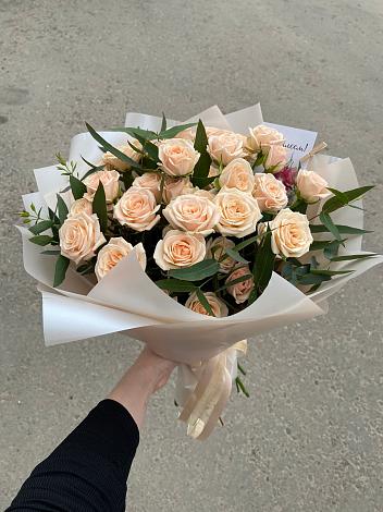 Букет Кремовые розы Латте в Узуново
